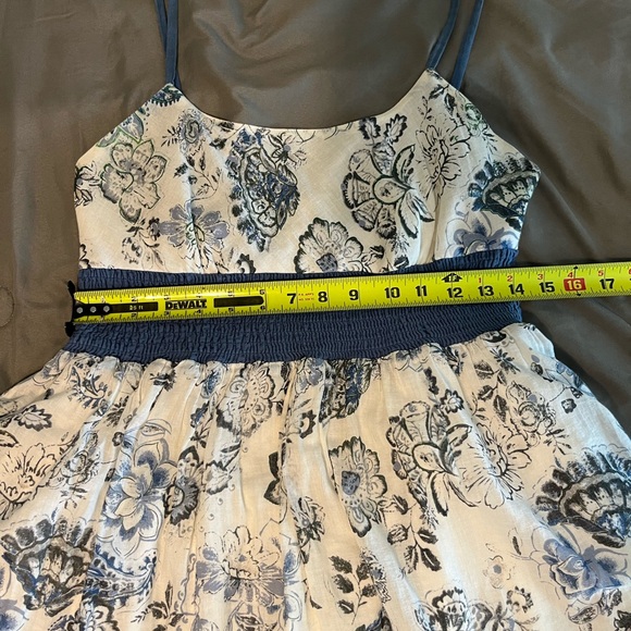 Boho blue flower slip dress size small - Picture 5 of 7